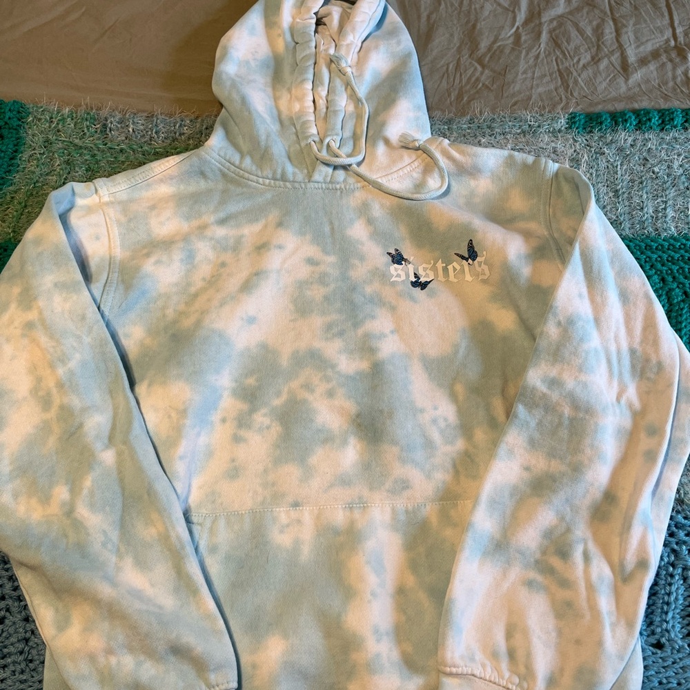 James Charles sisters Tie-Dye Hoodie with Butterfly Design
